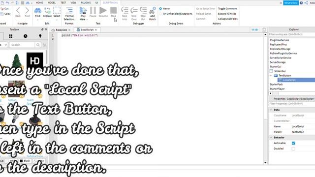 How to make a Kill Button GUI on Roblox Studio! смотреть онлайн