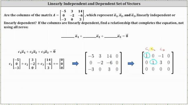 Determine if Matrix Columns or Vectors Are Dependent or Independent (Dependent Relationship) смотреть онлайн