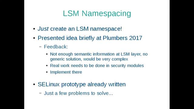 Namespacing in SELinux смотреть онлайн