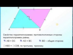 ОГЭ-24. Диагональ параллелограмма разбивает его на два равных треугольника