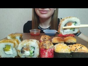 MUKBANG СУШИ И РОЛЛЫ КОГДА ЗАКРОЮТ ЮТУБ ??