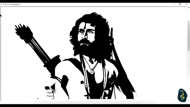 Ram Charan Ram Look RRR Using Python Sketchpy | Python Programming Hub