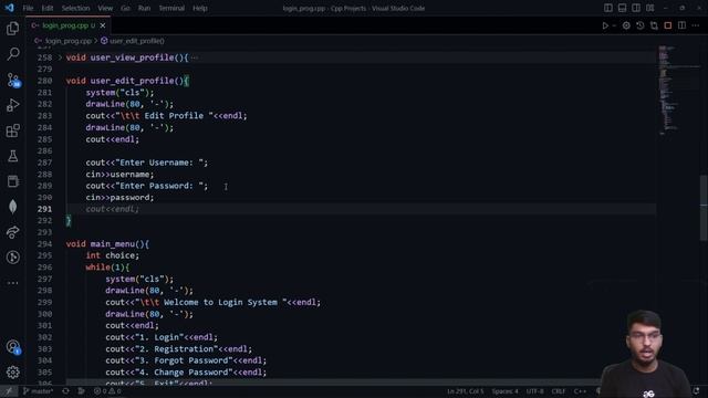 Login and Registration System using CPP Part 2 | Amogh Saxena |  GeeksforGeeks Programming