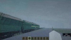 работаю машинистом поезда в майнкрафт с другом