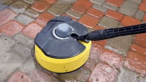 Чистка тротуарной плитки мойкой Karcher