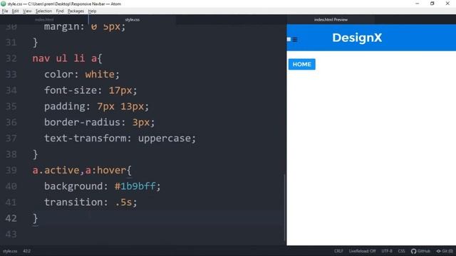How to Create Responsive Navigation Bar using HTML and CSS смотреть онлайн