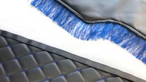 Шторы ламбрекены на лобовое стекло на КАМАЗ, синий