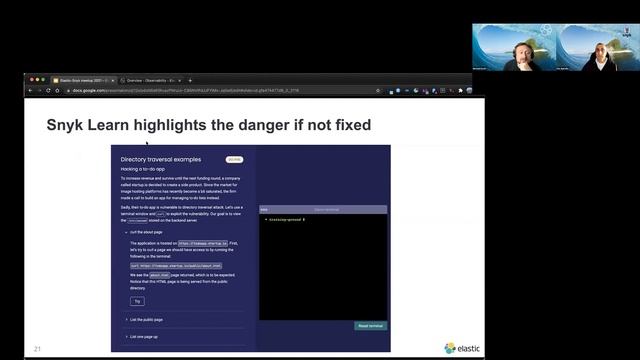 Observing and protecting applications with 'Snyk' and 'Elastic'