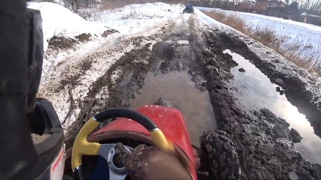 Багги из люльки - Бездорожье OFFROAD/Отвалился руль/Едет лучше квадроцикла!