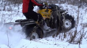 BRP VS YAMAHA GRIZZLY// КТО ЛУЧШЕ В ЗИМНЕМ БОЛОТЕ ?