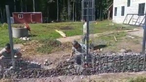 Монтаж забора из габионов