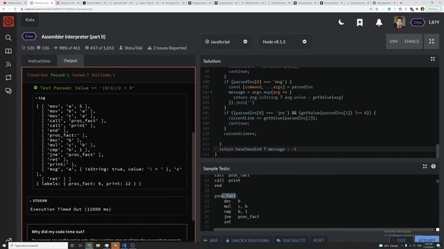 javaScript, codeWars, программируем смотреть онлайн
