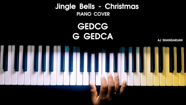 Jingle Bells - Merry Christmas Song Piano Cover with NOTES | AJ Shangarjan | AJS смотреть онлайн