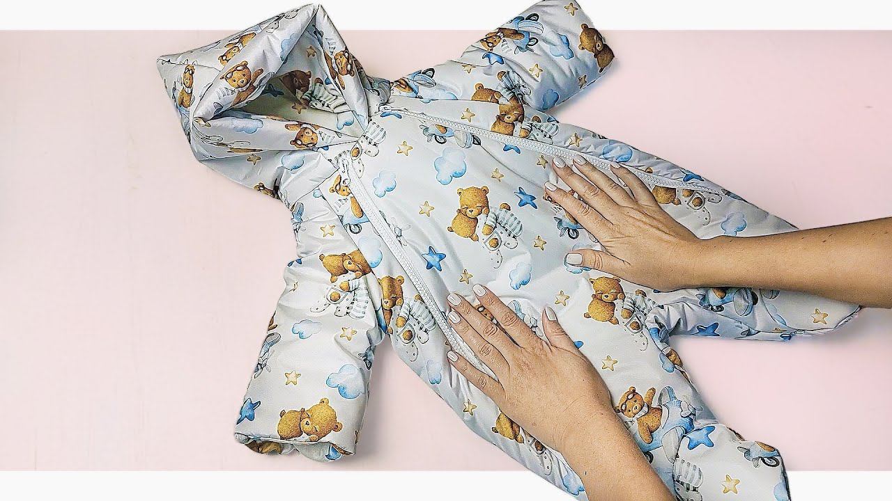 Теплый зимний комбинезон для новорожденного своими руками. Любимая выкройка! смотреть онлайн