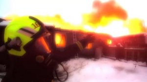Глазами МЧС_ полыхает дом, тушение пожара при -28 градусах на улице