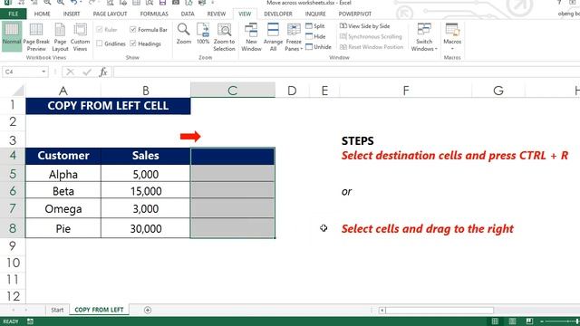 Excel Hacks: Copy from Left Cell