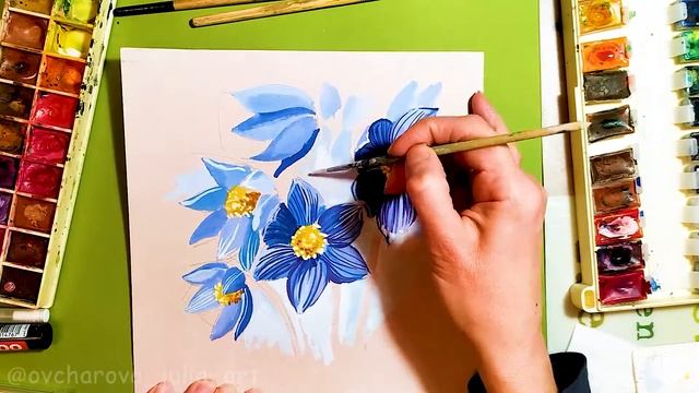 Сон-трава. Акварель, гуашь смотреть онлайн