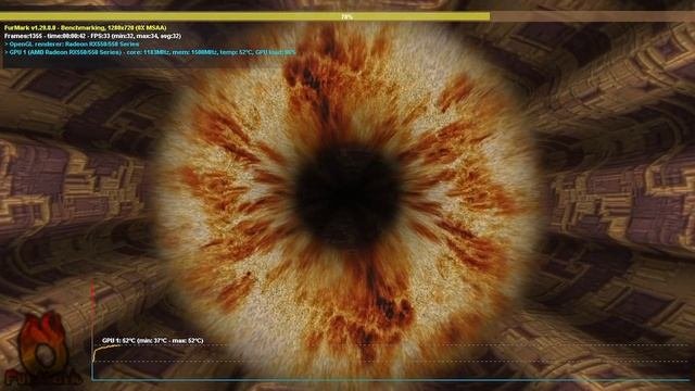 RX 550 4gb Peladn Test Furmark