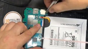 Как самостоятельно (самому) отремонтировать Samsung T561 (планшет), а именно заменить разъем.mp4