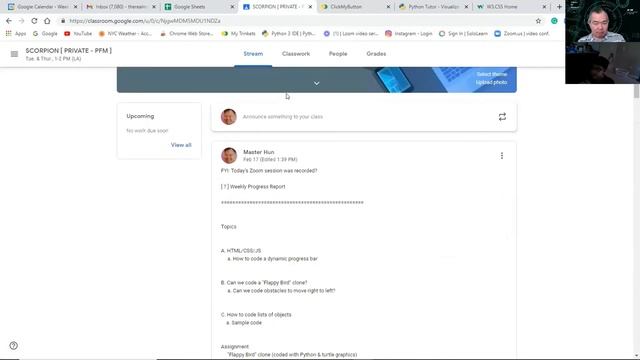 FLAPPY BIRD clone - Coding Class w/ Mr. Hun (02/18/2021)