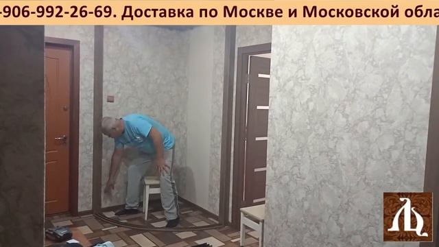 радиусный угловой шкаф купе. Монтаж.