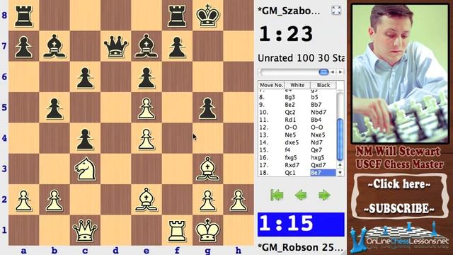 Queen's Gambit Accepted - 2012 Aeroflot Chess - Ray Robson vs Krisztian Szabo смотреть онлайн