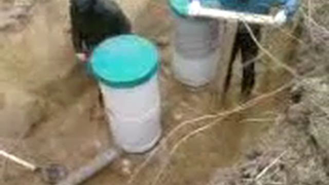 Обратная засыпка и трамбовка септика "танк 2,5" смотреть онлайн