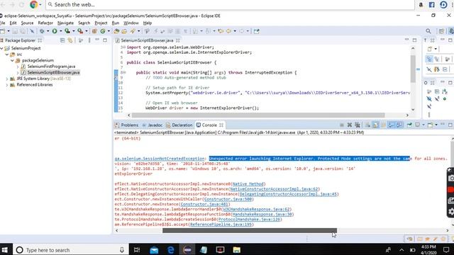 Running Selenium Script on Internet Explorer or IE Browser & Desired Capabilities used in Selenium