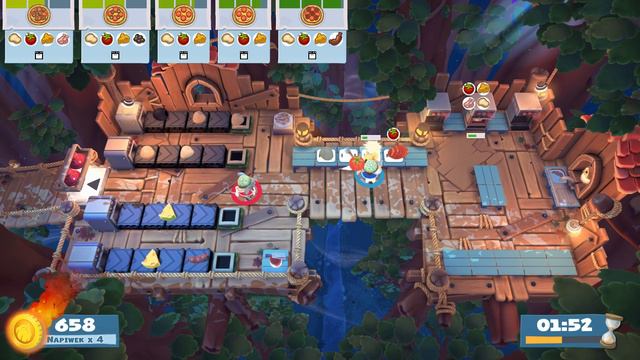 Overcooked 2 Campfire Cook Off lvl 3-2 2 players co-op 4 starts 1450 PL