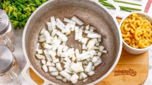 Куриные желудочки с макаронами