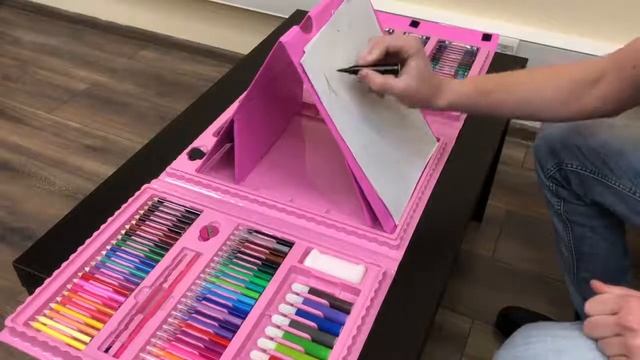 Наборы для рисования 176 предметов с мольбертом смотреть онлайн