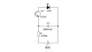 Самая простая мигалка светодиода