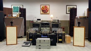 Klangfilm KL405 w Isophon horn tweeter, Robert Plant-Big Log