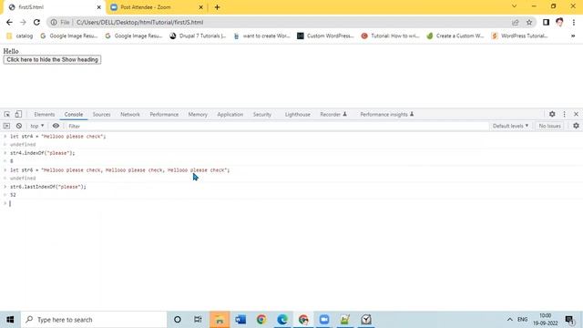 Javscript string methods search, match, replace, with regular expressions, concat, template literal