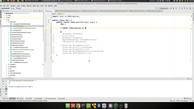 Урок Java 319: выбрасывание ошибок методами смотреть онлайн