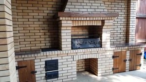 Комплекс Барбекю в Беседке из Кирпича