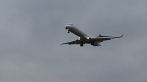 Lufthansa CRJ landing at Munster-Osnabruck Airport