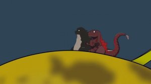 Godzilla, Kong vs. Giant Squid Scene [HD] | Godzilla Animation Cartoon