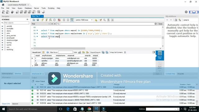 SQL WITH MY-SQL WORKBENCH