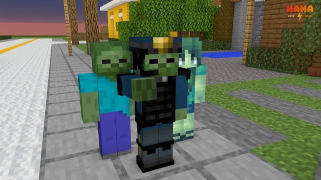 Monster School : Zombie Girl and Zombie Boy Life - Minecraft Animation смотреть онлайн