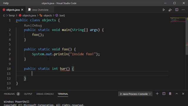 Static Functions in Java