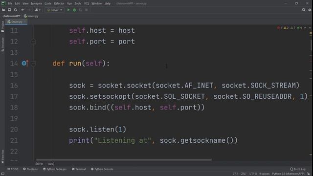 GUI Chat in Python | How to build the Server side of a gui chat room app смотреть онлайн