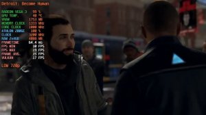 Detroit: Become Human Gameplay Test on ATHLON 200GE + RADEON VEGA 3 | Low vs Ultra Setting 720p