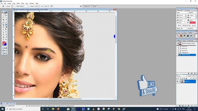 History Brush Tool | Art History Brush | Tools Part - 7 | Adobe Photoshop 7.0 Explained in Telugu смотреть онлайн