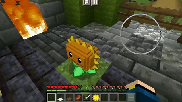 Безумие на грядках Рубрика Растения против Зомби в Майнкрафт Plants vs Zombie Minecraft PE смотреть онлайн