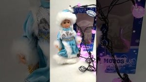 Музыкальные игрушки Красный дед мороз и голубая снегурочка 30 см