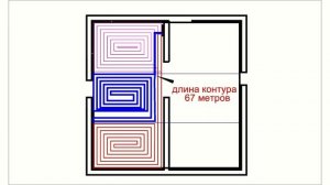 Раскладка труб тёплого пола.
