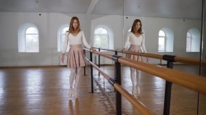 ASMR. Ballerina Workout in White Pantyhose. Stretching in White Opaque Pantyhose. Feet Stretch.