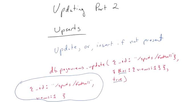 MongoDB Upsert смотреть онлайн