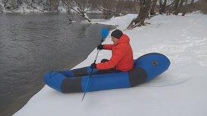 Январский сплав по Суре. Вид с берега.